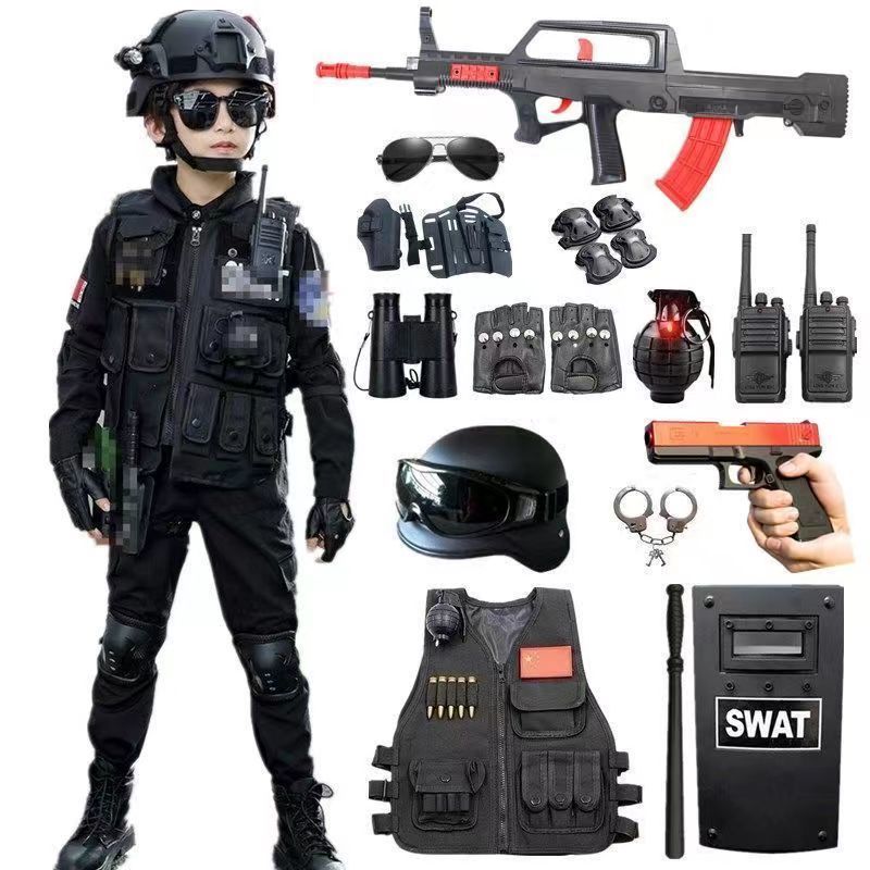 子供用おもちゃの銃セット 誕生日プレゼント CS アウトドア 拡張訓練 迷彩フルセット a