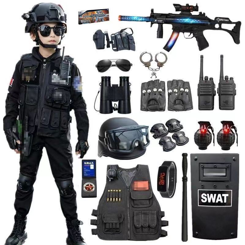 子供用おもちゃの銃セット 誕生日プレゼント CS アウトドア 拡張訓練 迷彩フルセット a