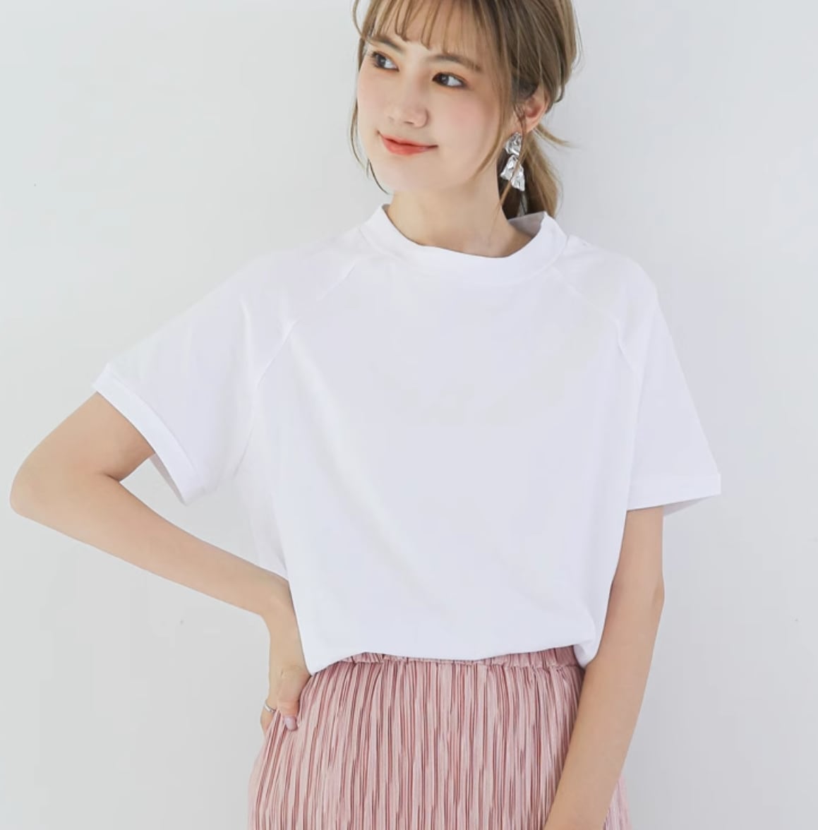 トップス カットソー Tシャツ レディース 半袖 ラウンドネック