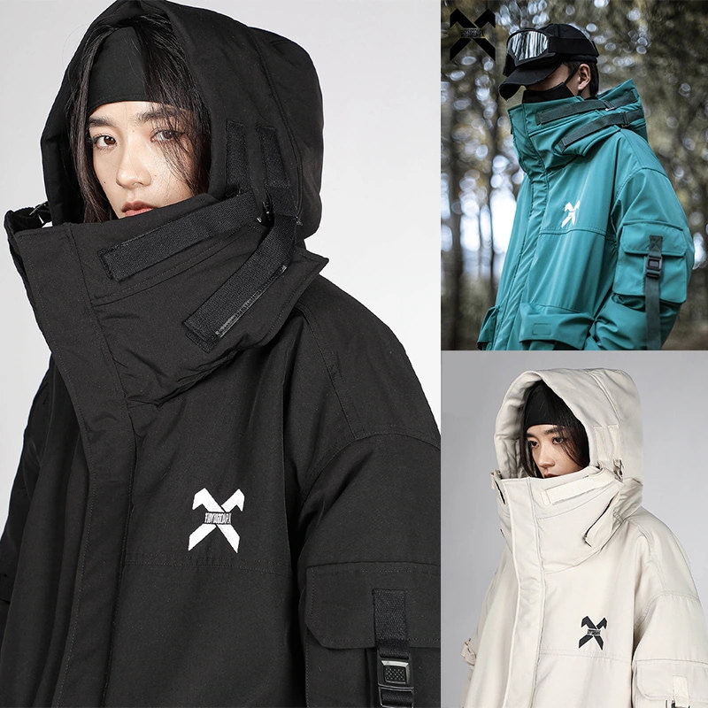 マウンテンパーカー 秋冬 キルティングコート 中綿ブルゾン レディース ジャケット フード付き ジップアップパーカー オーバーサイズ 黒/緑/オフホワイト 男女兼用 メンズ カップル服 ゆったり