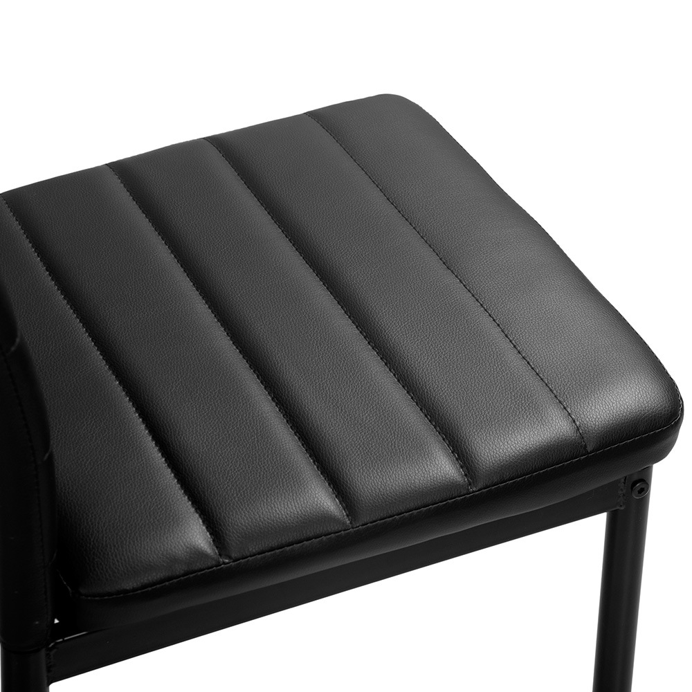 486【4脚】【ダークブラウン】ダイニングチェア 椅子 イス レザー　食卓椅子　レトロ モダン 北欧 コンパクト リビングチェア