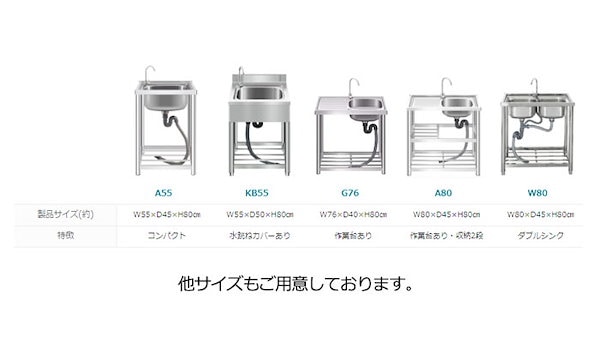 Qoo10] ステンレス 簡易 流し台 ダブル 二槽式