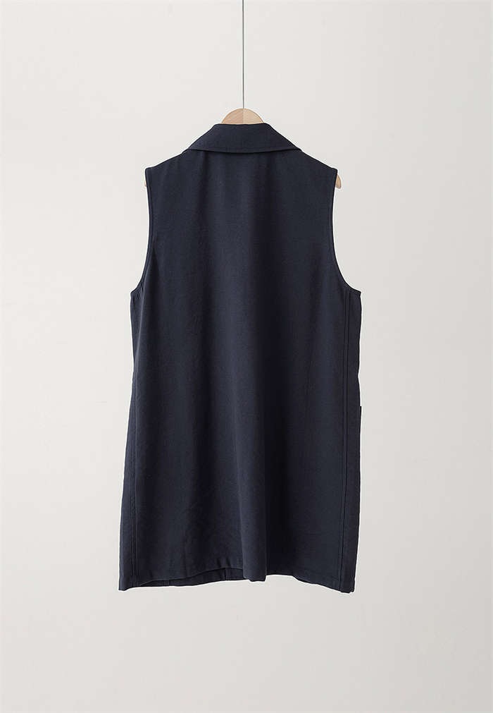 ジレ レディース 春夏 40代 ジレ ベスト ノースリーブ ロングジレ トレンチベスト 無地 ジレンチ トップス ロングベスト サマーベスト ポケットある コットン トレンチベスト スーツベスト 無地