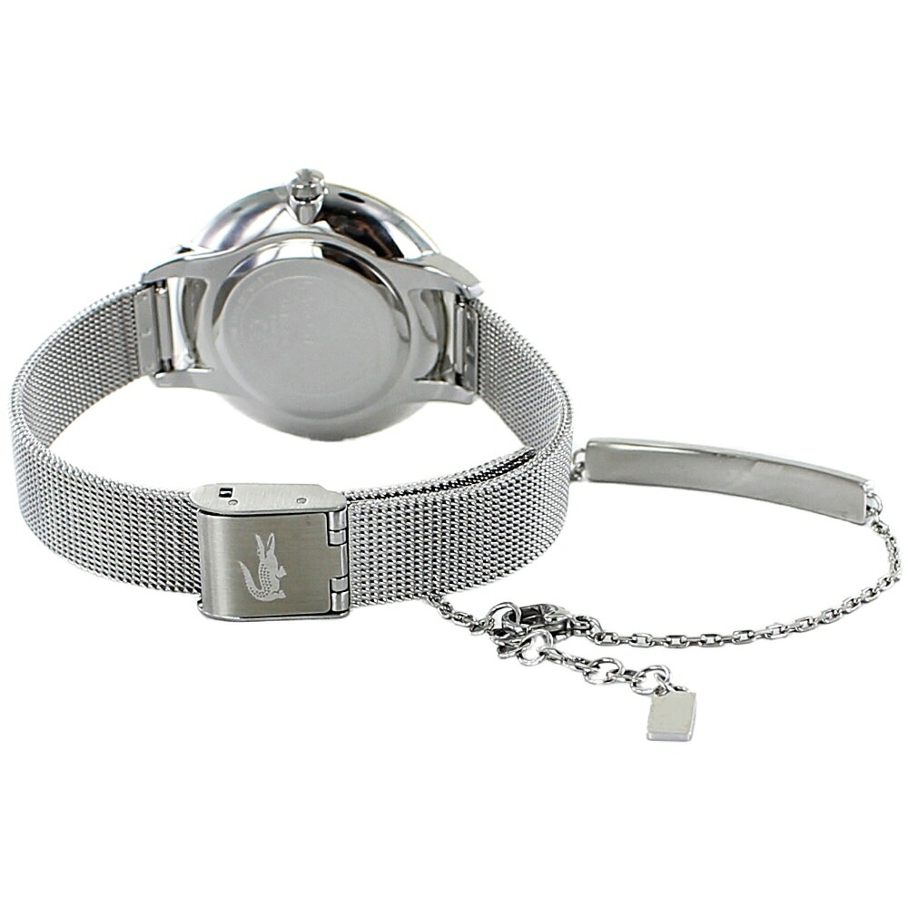 箱ボロ・BOX訳あり ラコステ レディース 腕時計 手表 と ブレスレット 2点セット 女性 ギフト シルバー 時計 チェーンブレスレット おしゃれ 可愛い プレゼント 女友達 妻 母親 誕生日 記念