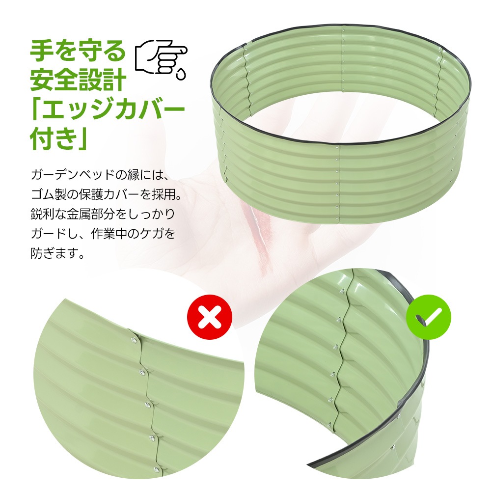 【国内倉庫出荷 送料無料】レイズドベッド ガーデンベッド L120×W120×H45cm 腐らない 庭 野菜 プランター 果物栽培用 ガーデンフレーム おしゃれ 組立簡単 ガーデンボックス 屋外 家庭