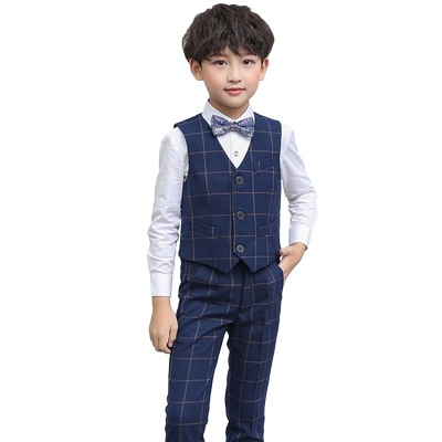男の子 礼服 ベスト スーツ 小さい花 子供 子供 スーツ ピアノ ショー 演出服 イギリス 洋服