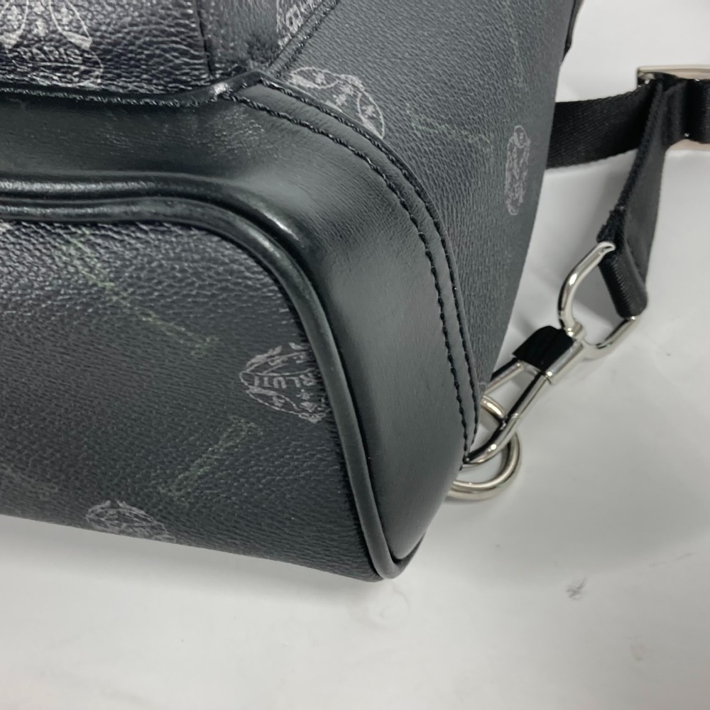 Berluti ベルルッティ ボディバッグ ロゴ カバン クロス ショルダーバッグ PVC/レザー ブラック系 Berluti ベルルッティ ボディバッグ ロゴ カバン クロス ショルダーバッグ PVC/レザー ブラック系