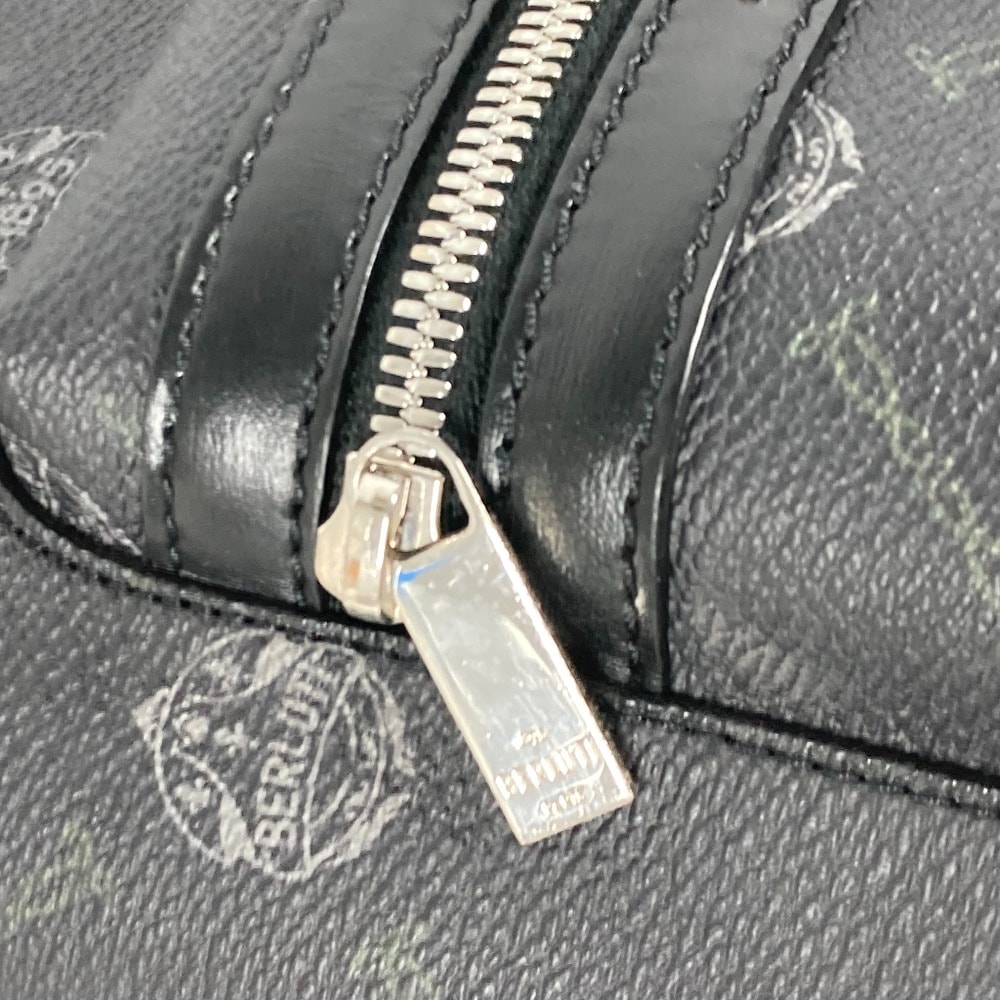 Berluti ベルルッティ ボディバッグ ロゴ カバン クロス ショルダーバッグ PVC/レザー ブラック系 Berluti ベルルッティ ボディバッグ ロゴ カバン クロス ショルダーバッグ PVC/レザー ブラック系