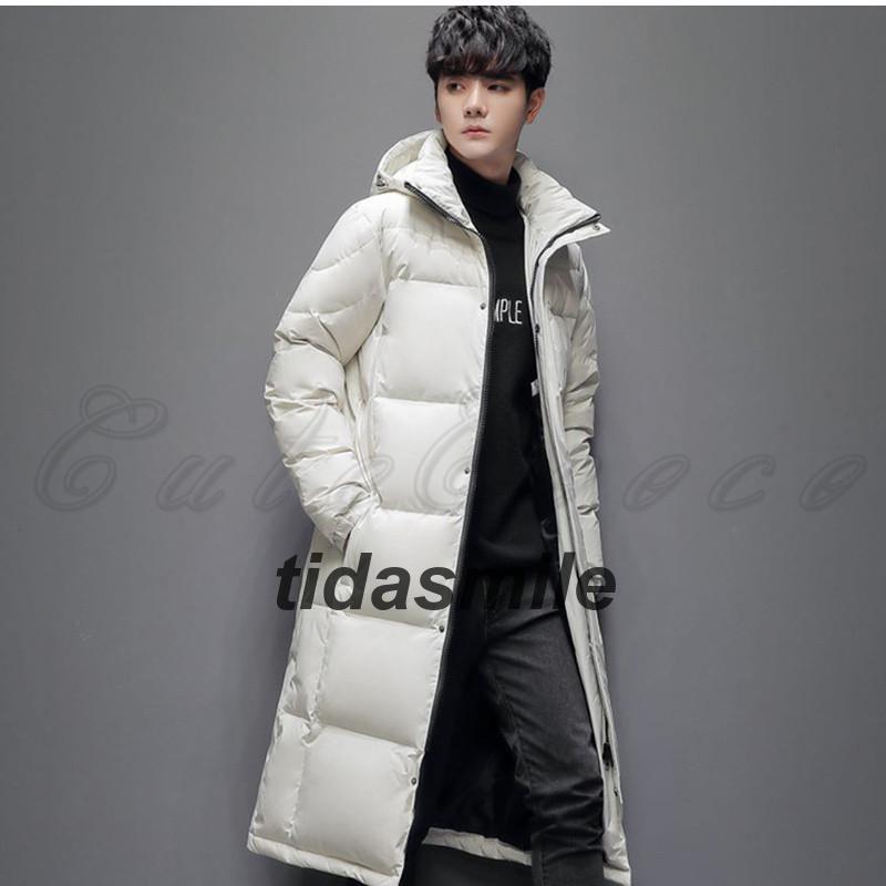Hot!!!新品 大人気 中綿コート ダウンコート メンズ ロング丈 無地 長袖 フード付き 男女兼用 防寒 秋冬 アウター ビジネス オフィス アウトドア 暖かい 通勤