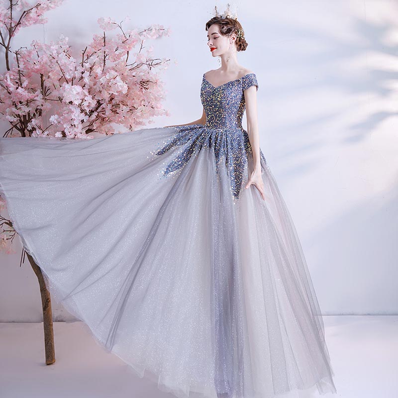 シンプルデザイン ロングドレス カラードレス ブルー オフショルダー Aライン 発表会 プリンセスライン オフショルダー カラードレス ロングドレス 演奏会用ドレス 刺繍 ウェディングドレス 披露宴 シンプルデザイン ロングドレス カラードレス ブルー オフショルダー Aライン 発表会 プリンセスライン オフショルダー カラードレス ロングドレス 演奏会用ドレス 刺繍 ウェディングドレス 披露宴