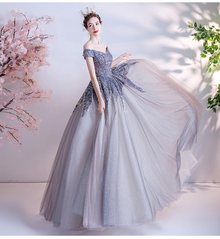 シンプルデザイン ロングドレス カラードレス ブルー オフショルダー Aライン 発表会 プリンセスライン オフショルダー カラードレス ロングドレス 演奏会用ドレス 刺繍 ウェディングドレス 披露宴 シンプルデザイン ロングドレス カラードレス ブルー オフショルダー Aライン 発表会 プリンセスライン オフショルダー カラードレス ロングドレス 演奏会用ドレス 刺繍 ウェディングドレス 披露宴