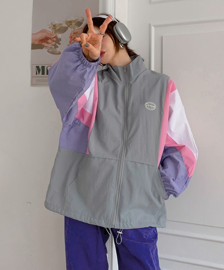 ナイロンタッチマルチカラーワイドジャケット レディース アウター ブルゾン 春 秋 シャカシャカ 撥水 薄手 上着 ビッグシルエット 韓国ファッション ストリート ダンス カジュアル 配色 体型カバー ナイロンタッチマルチカラーワイドジャケット レディース アウター ブルゾン 春 秋 シャカシャカ 撥水 薄手 上着 ビッグシルエット 韓国ファッション ストリート ダンス カジュアル 配色 体型カバー