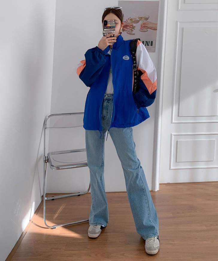 ナイロンタッチマルチカラーワイドジャケット レディース アウター ブルゾン 春 秋 シャカシャカ 撥水 薄手 上着 ビッグシルエット 韓国ファッション ストリート ダンス カジュアル 配色 体型カバー ナイロンタッチマルチカラーワイドジャケット レディース アウター ブルゾン 春 秋 シャカシャカ 撥水 薄手 上着 ビッグシルエット 韓国ファッション ストリート ダンス カジュアル 配色 体型カバー