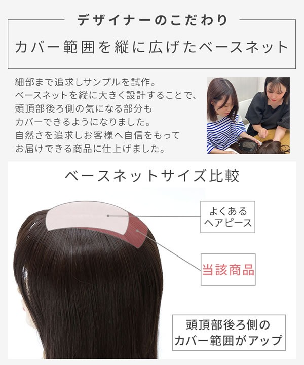 アクアドール 総手植え人毛MIXヘアピース シルクスキン フェミニンロング [ahp302] (送料無料) AQUADOLL ウィッグ 部分ウィッグ 人毛 人工毛 MIX 白髪隠し 薄毛隠し つむじ