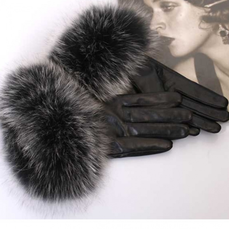 (ニナスパリ) フォックスファーソフトシープスキングローブ (6SH426)