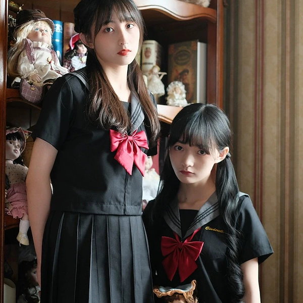 Qoo10] シンデレラ春モデル正統JK制服黒セーラー