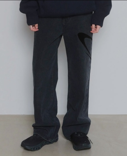 LOGO PRINTING DENIM PANTS (2 COLORS) LOGO PRINTING DENIM PANTS (2 COLORS)