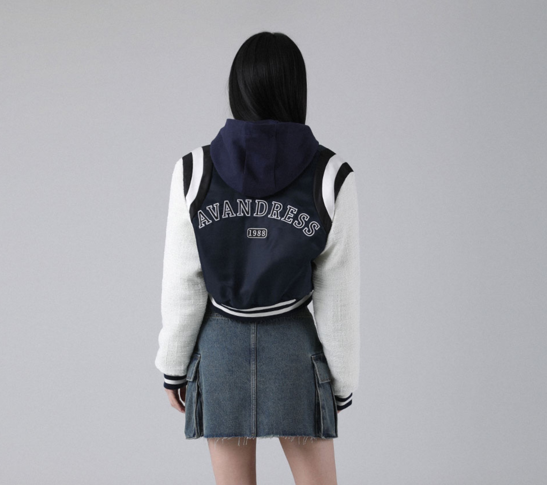 ブルゾン AVANDRESS Atlantis Marine Crop Varsity Jacket NAVY Atlantis Marine Crop Varsity Jacket NAVY ジャンパー・ブルゾン
