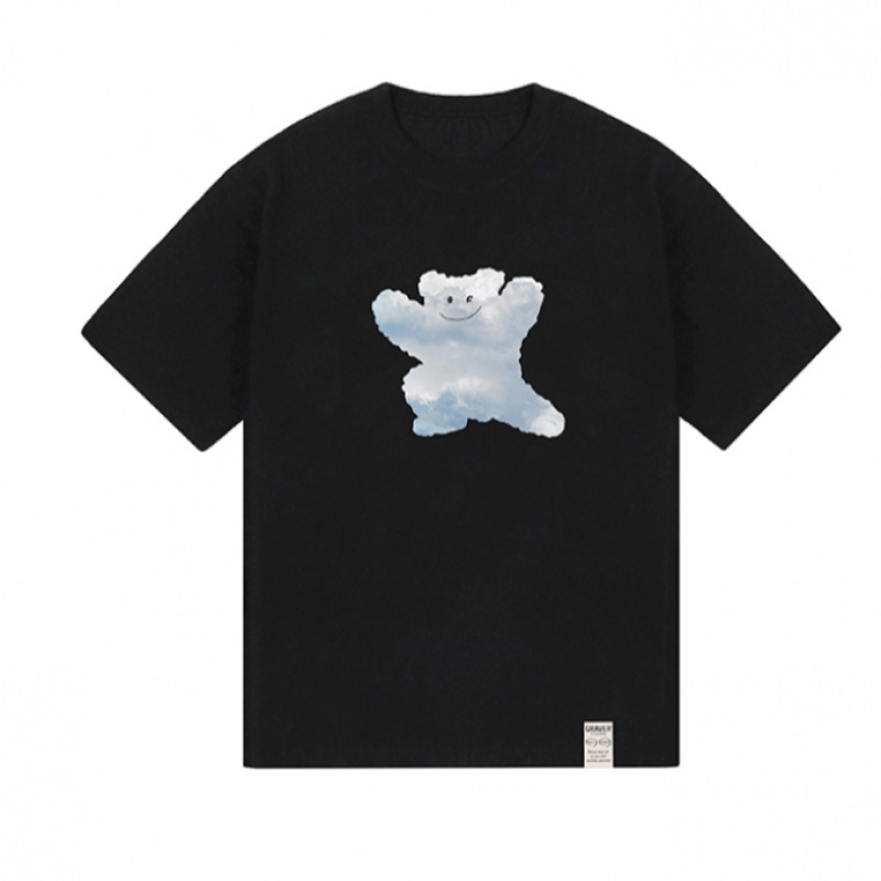 GRAVER ビッグクラウドベアスマイルショートスリーブTシャツホワイト mdprevattcaulkingandwaterproofing.com