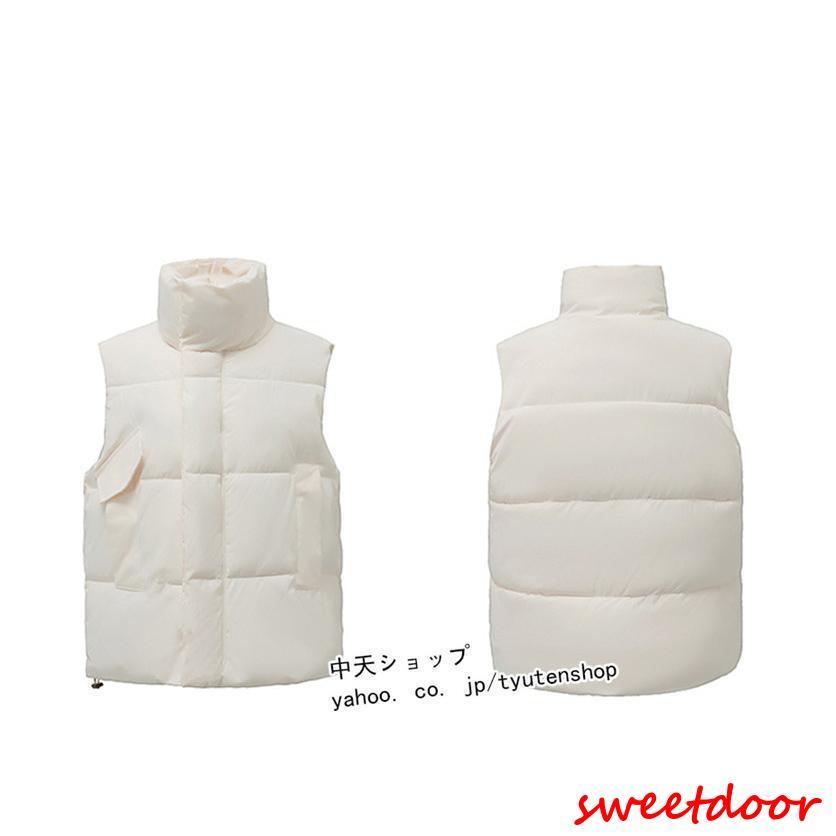 ダウンベスト レディース ベスト 中綿コート おしゃれ タンクトップ ノースリーブ ダウン ゆったり カジュアル 全2色 秋冬