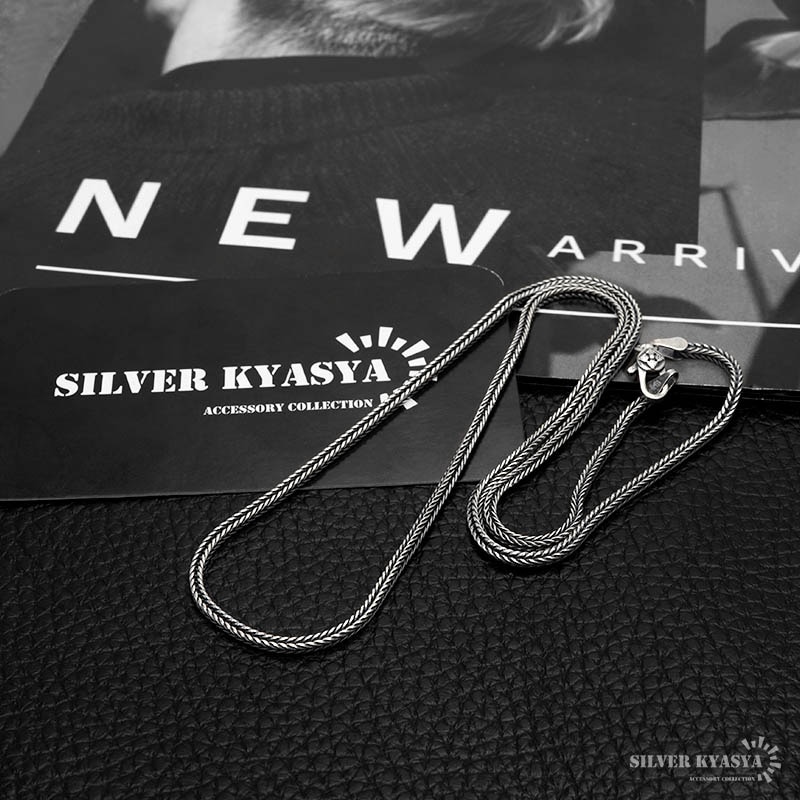 925 フォックステールチェーンネックレス 幅2mm [cs051-2mm]