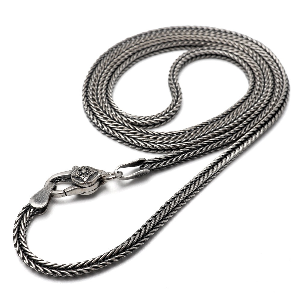 925 フォックステールチェーンネックレス 幅2mm [cs051-2mm]
