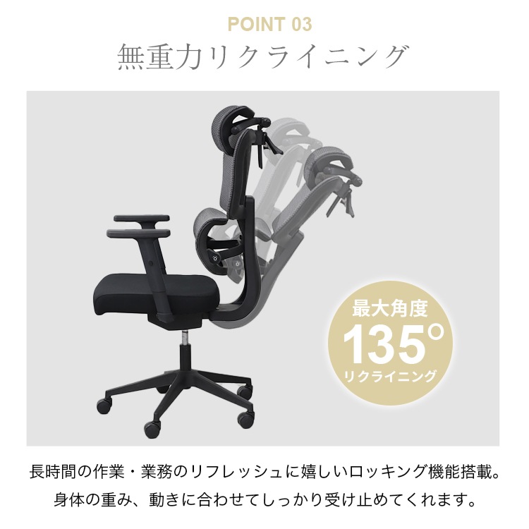 3Dロッキングチェア メッシュ ガス圧式昇降 ランバーサポート リクライニング 極厚クッション デスクチェア 回転 昇降式###オフィスチェア2013###