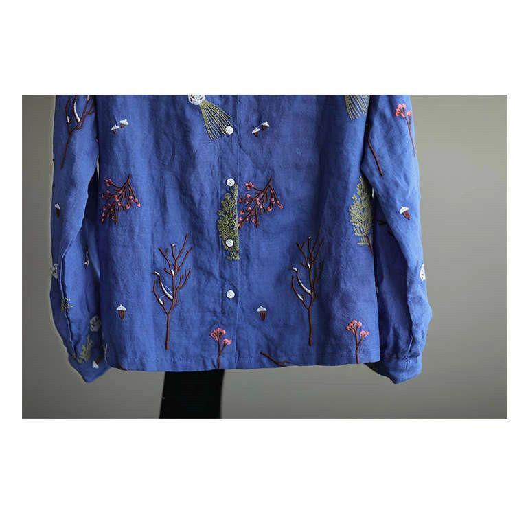 夏新作長袖シャツ リネンシャツ 綿麻シャツ シャツブラウス 刺繍 レディース トップス リバーシブル 通気性 バック開き ボタン留め 春秋 カジュアル 30代 40代 夏新作長袖シャツ リネンシャツ 綿麻シャツ シャツブラウス 刺繍 レディース トップス リバーシブル 通気性 バック開き ボタン留め 春秋 カジュアル 30代 40代