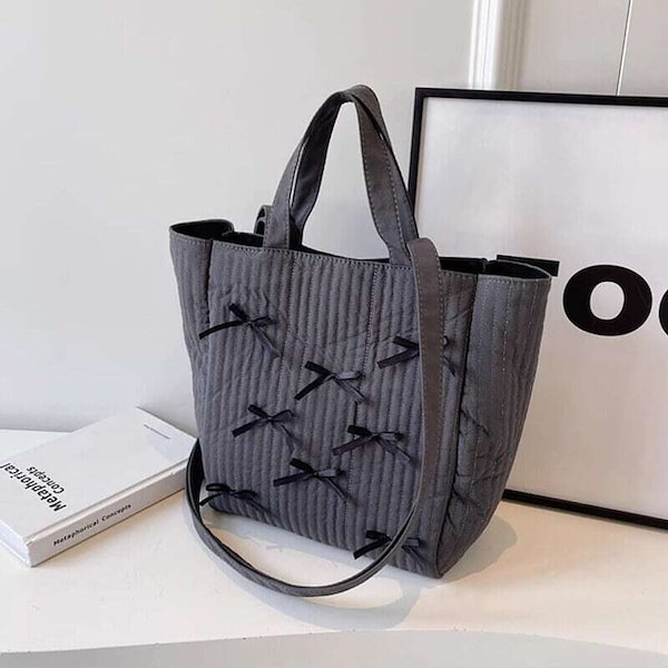 Qoo10] バッグ レディース 全4色 リボンヌビバ