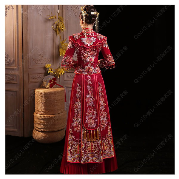 Qoo10] 秀禾服2024新案結婚花嫁中国式ウェディ