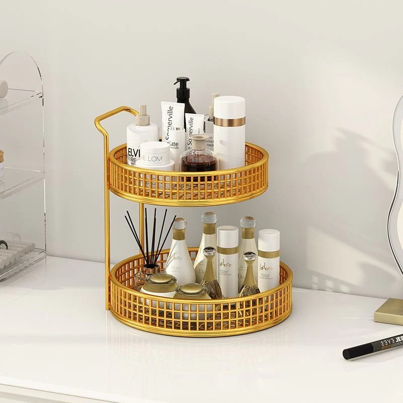 ゴールド ブラック ホワイト 3色 オプション 鉄芸 お風呂 収納 ボックス レディース スキンケア用品 デスクトップ 整理し 収納ラック