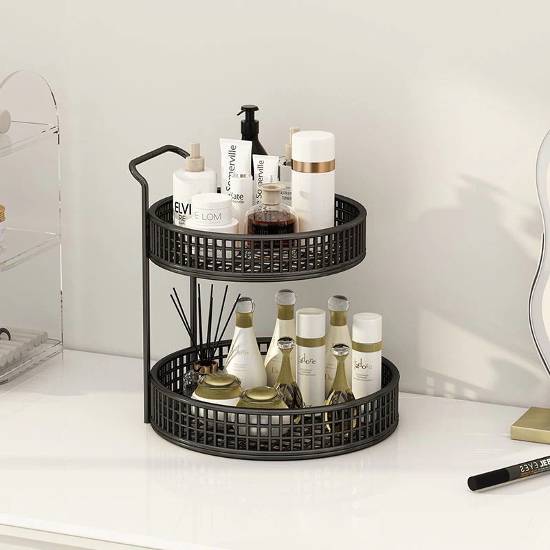 ゴールド ブラック ホワイト 3色 オプション 鉄芸 お風呂 収納 ボックス レディース スキンケア用品 デスクトップ 整理し 収納ラック