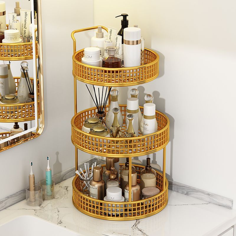 ゴールド ブラック ホワイト 3色 オプション 鉄芸 お風呂 収納 ボックス レディース スキンケア用品 デスクトップ 整理し 収納ラック