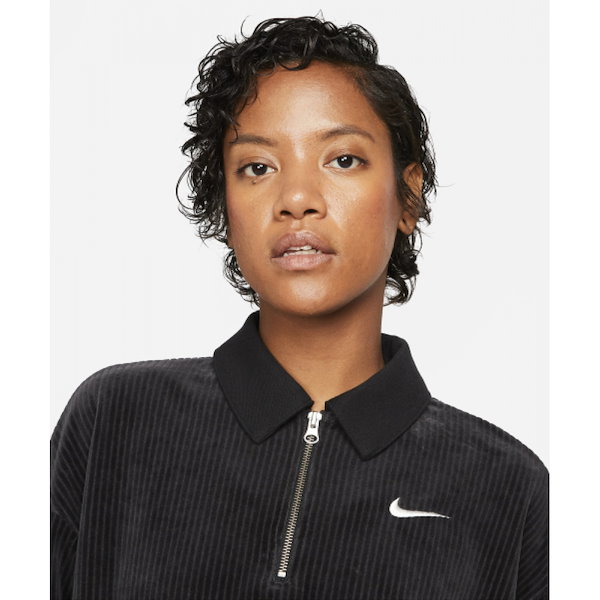 ナイキ（NIKE）（レディース）スポーツウェア ベロアクロップド 1/4ジップトップ HV5031-133 | スポーツ用品はスーパースポーツゼビオ