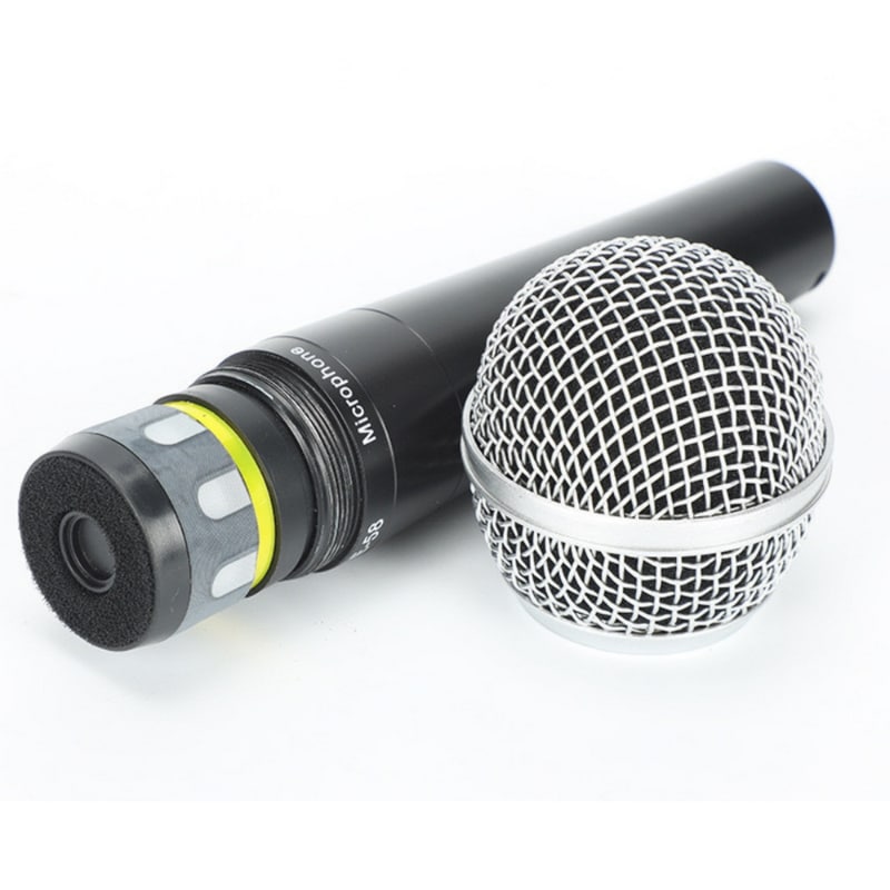 フジレック 超お得な5本セット！ダイナミックマイク XLR フォンケーブル ボーカル 有線 ハンドマイク ナレーション カラオケ DTM スイッチ付き 単一指向性 (ブラック)