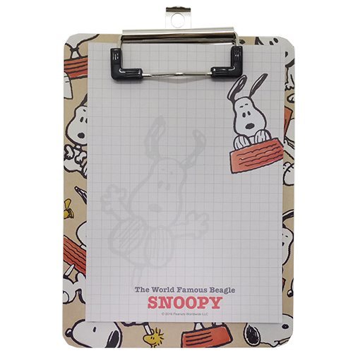 Qoo10] スヌーピー メモ帳付きクリップボード A