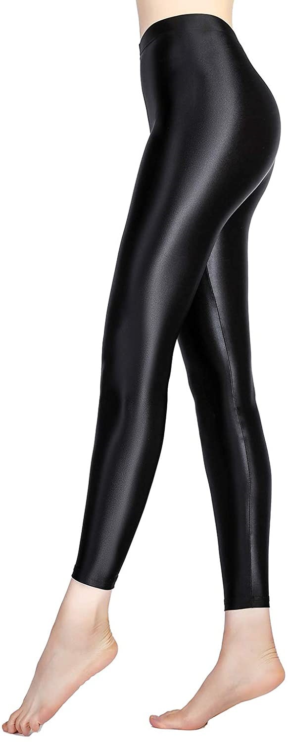 ▼美品✨シェアースピリット【36】レースアップ レギンスパンツ 細身 光沢 黒 sska07_01.jpg