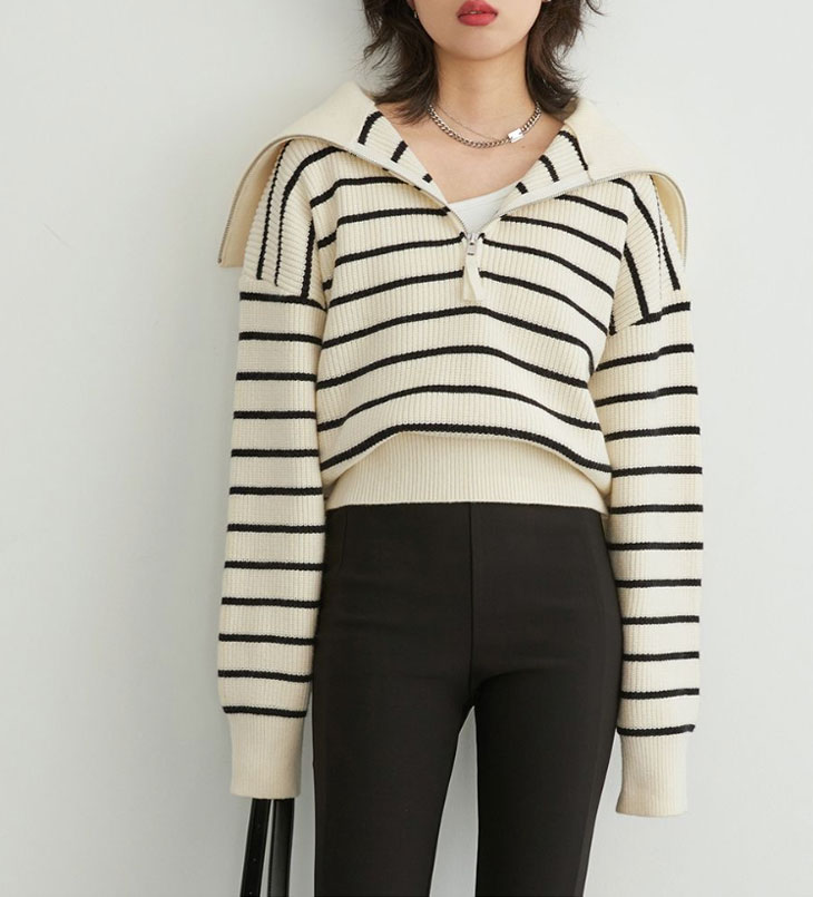 クーポン利用で半額 フェイクツーピース ニット セーター レディース 長袖 秋 冬 トップス シンプル プルオーバー ボーダー カジュアル ニットセーター 長袖ニット 重ね着風 フロントジッパー 韓国 クーポン利用で半額 フェイクツーピース ニット セーター レディース 長袖 秋 冬 トップス シンプル プルオーバー ボーダー カジュアル ニットセーター 長袖ニット 重ね着風 フロントジッパー 韓国