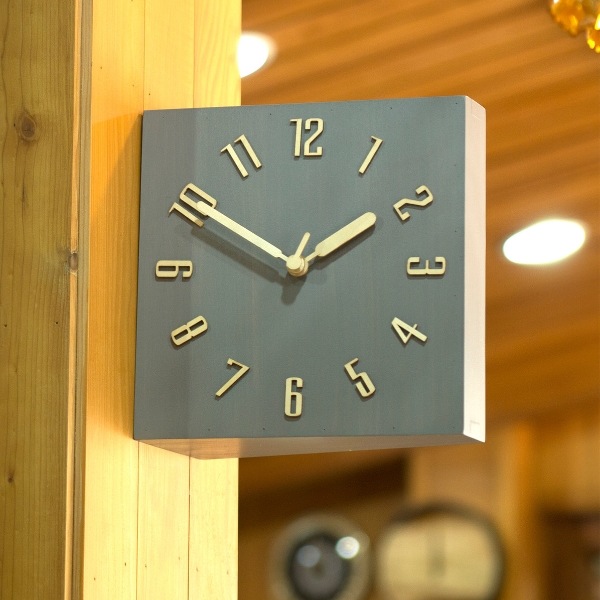 両面無音壁時計 5色 ハンドメイド 木製 立体 両面時計 韓国おしゃれ時計 インテリア 壁掛け時計 ウッド素材 時計 無音時計 韓国製時計 韓国ハンドメイド 韓国製インテリア 韓国製壁掛け時計