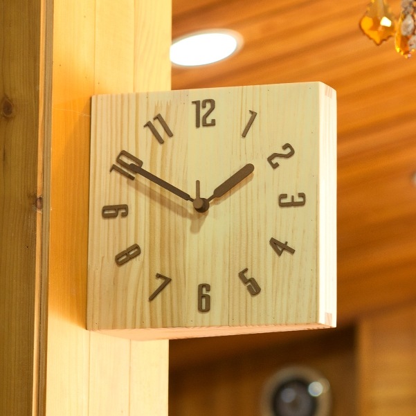 両面無音壁時計 5色 ハンドメイド 木製 立体 両面時計 韓国おしゃれ時計 インテリア 壁掛け時計 ウッド素材 時計 無音時計 韓国製時計 韓国ハンドメイド 韓国製インテリア 韓国製壁掛け時計