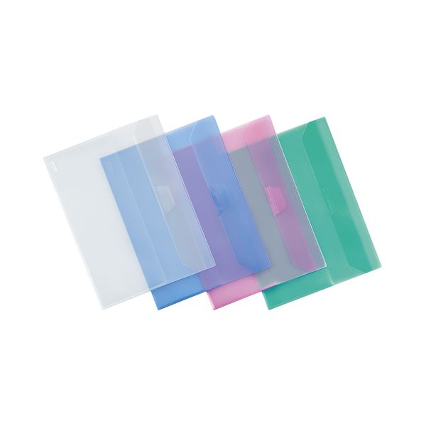 (まとめ) コクヨ クリヤーホルダー(クリアホルダー)(キャリー) A4 青 フタ付 マチあり フ-770B 1枚 (×50セット) s-prit.ch