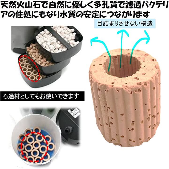 水槽用 水草固定リング 底砂 溶岩石 アクアリウム内装 濾過材料 金魚 メダカ 熱帯魚( 100個)