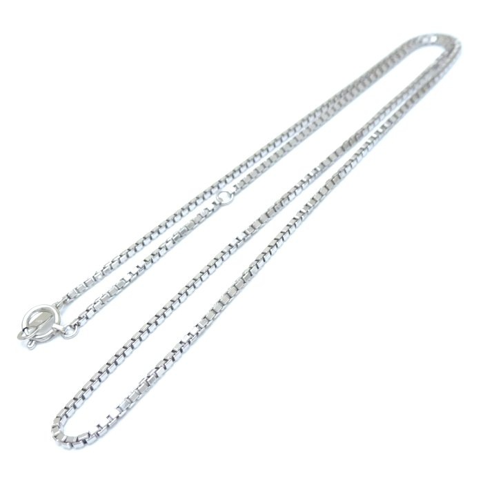 ベネチアン チェーン ネックレス 40cm 6.7グラム Pt850プラチナ/75527【中古】