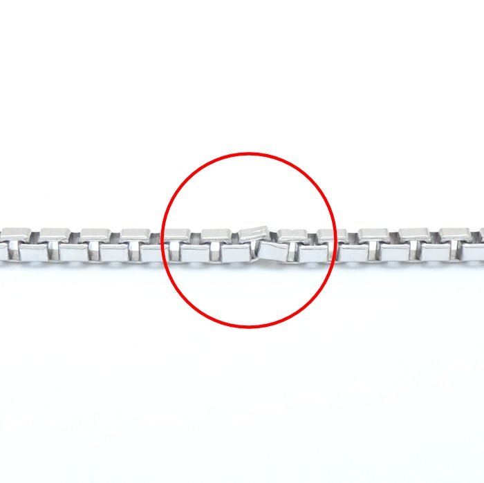 ベネチアン チェーン ネックレス 40cm 6.7グラム Pt850プラチナ/75527【中古】