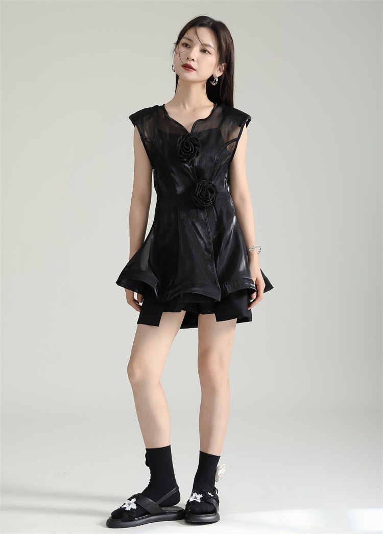 【Gorge.Fashion】 シアーシャツ ローズ型ボタン 夏 袖なし シャツ 着痩せ キャミソール付き ブラウス 日焼け止め レディース ノースリーブ おしゃれ 上質 関連商品は店で購入可能 メガ 【Gorge.Fashion】 シアーシャツ ローズ型ボタン 夏 袖なし シャツ 着痩せ キャミソール付き ブラウス 日焼け止め レディース ノースリーブ おしゃれ 上質 関連商品は店で購入可能 メガ