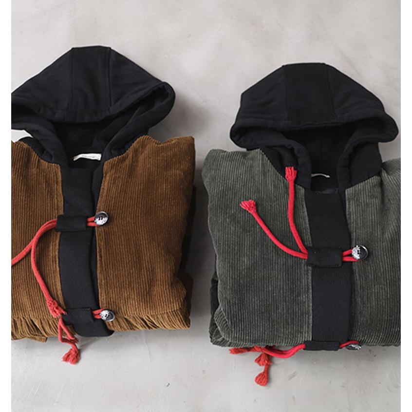 超目玉新品 開きコート 長袖 ロングコート フード付き 前開き トップス 秋 冬 アウター ポッケト ボタン留め 大きい体型カバー