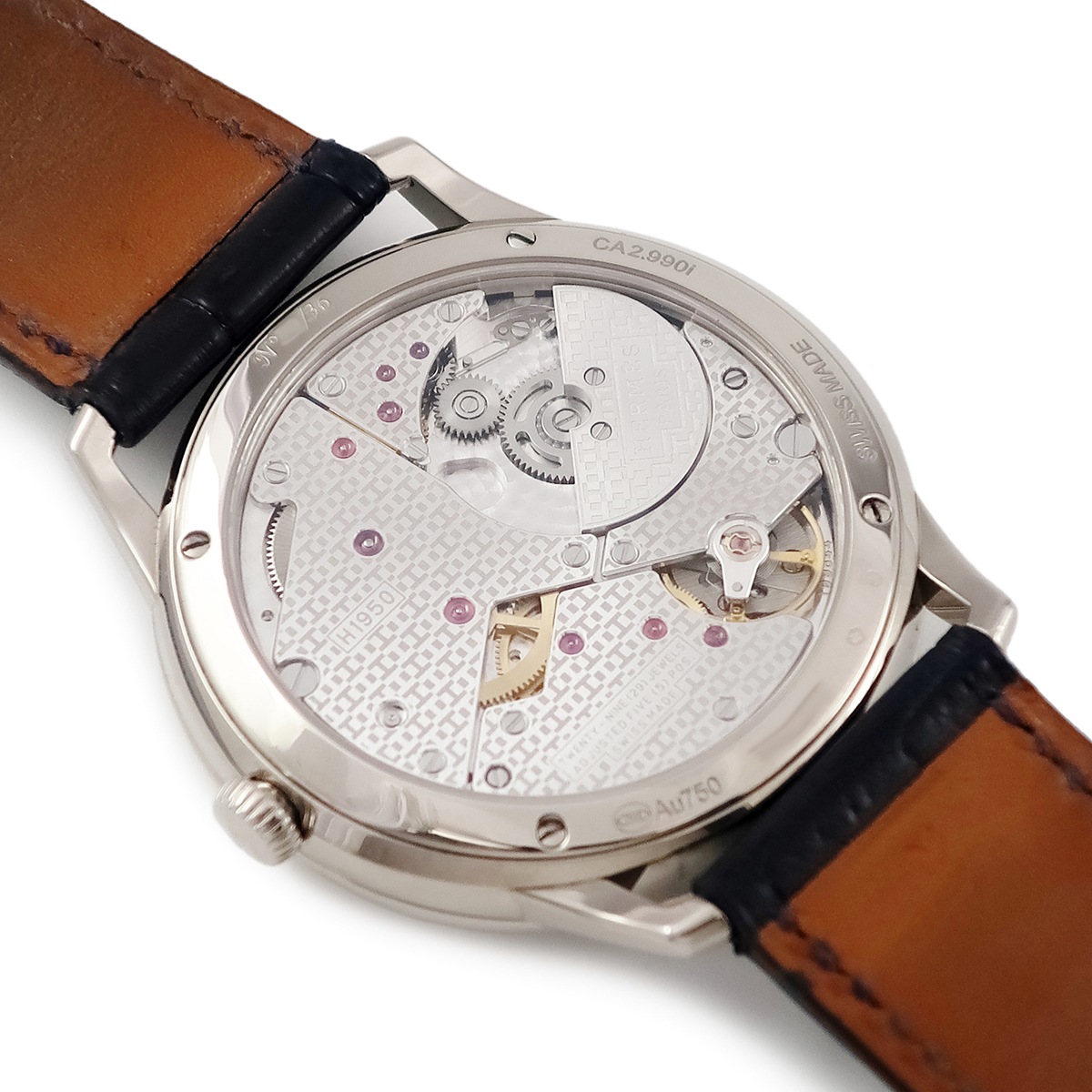 スリム ドゥ エルメス クレール ドゥ リュンヌ CA2.990i 自動巻き メンズ K18WG無垢製 月光 限定 3年保証 スリム ドゥ エルメス クレール ドゥ リュンヌ CA2.990i 自動巻き メンズ K18WG無垢製 月光 限定 3年保証