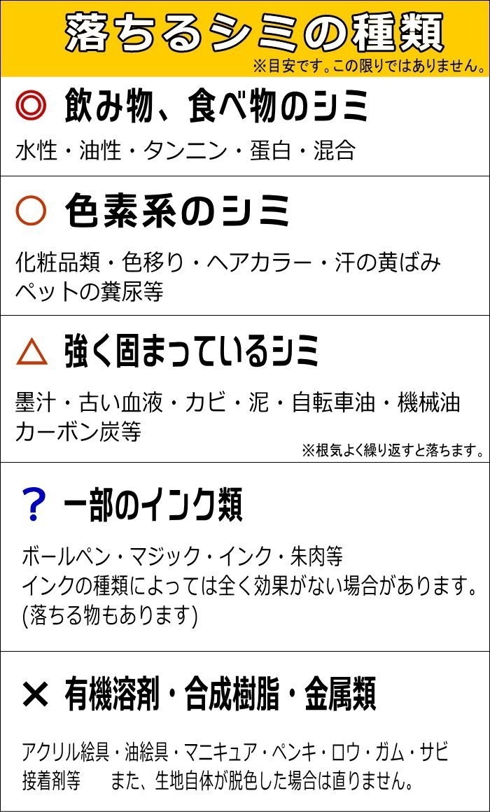 ハッシュ シミ抜き スポッとる 衣類 150ml