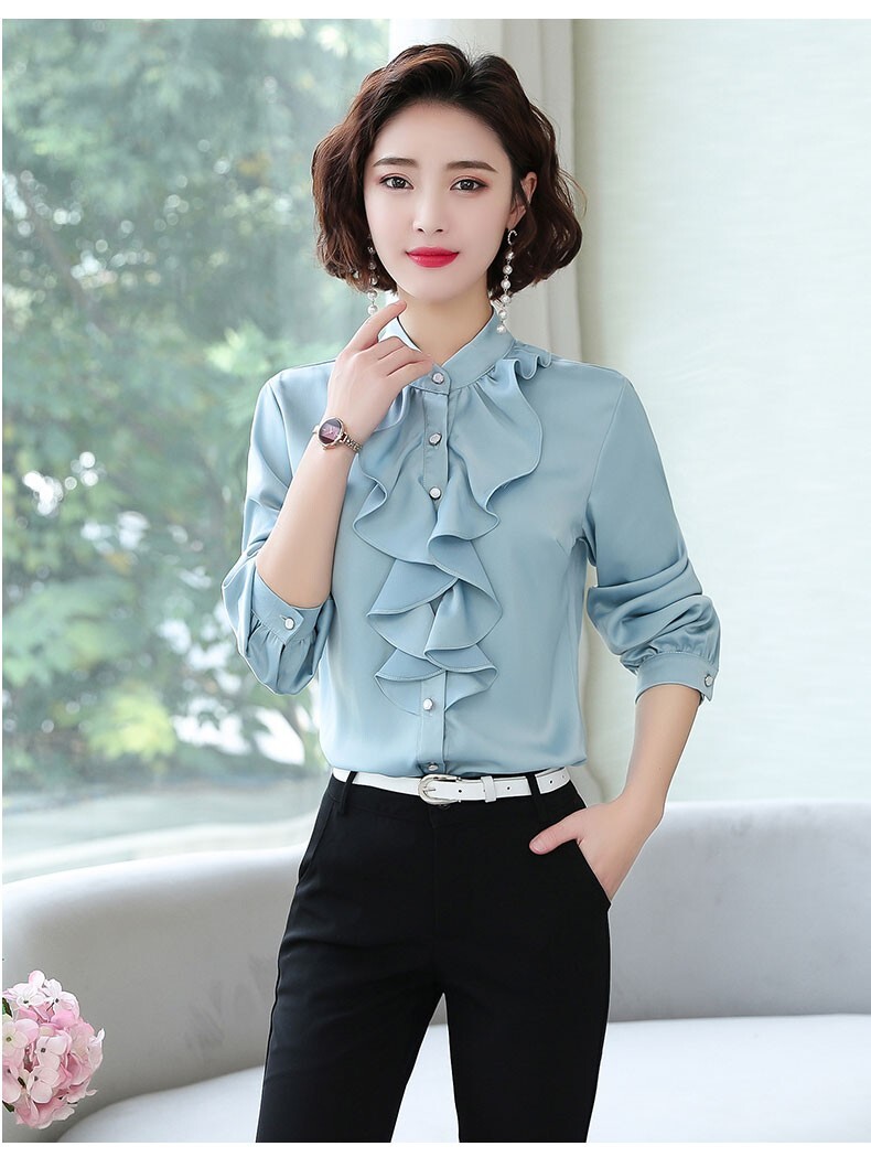 トップス シャツ ブラウス 白シャツ 袖あり 長袖 スタンドカラー 立ち襟 スリム 細身 フリル 前開き かわいい 大人可愛い きれいめ シンプル カジュアル 大人 上品 おしゃれ お洒落 トップス シャツ ブラウス 白シャツ 袖あり 長袖 スタンドカラー 立ち襟 スリム 細身 フリル 前開き かわいい 大人可愛い きれいめ シンプル カジュアル 大人 上品 おしゃれ お洒落