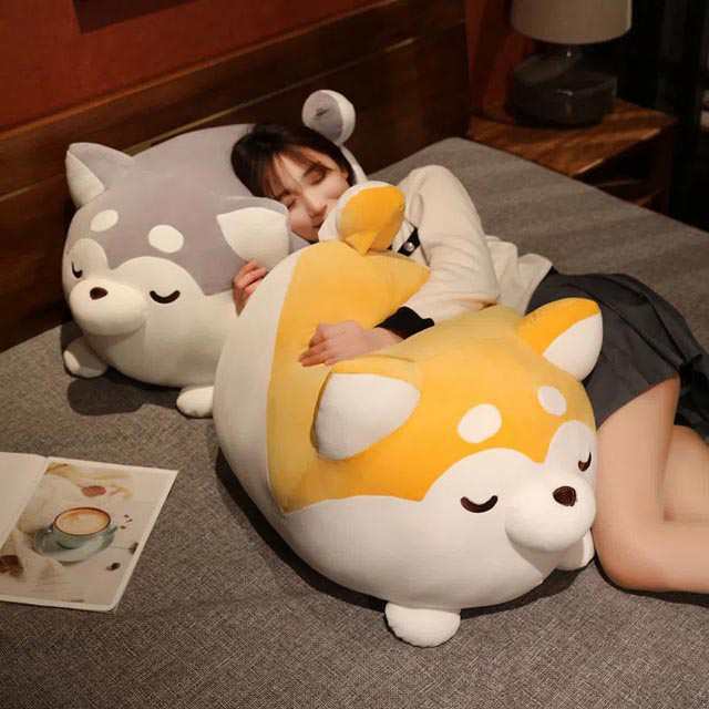 イヌぬいぐるみ 犬抱き枕 70cm 柔らかい 丸形 クッション 添い寝枕 プレゼント 誕生日 七五三 祝い 縫いぐるみ 癒し 犬枕 おもちゃ_2